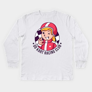 Go Kart Racing Club - Kawaii Kids Long Sleeve T-Shirt